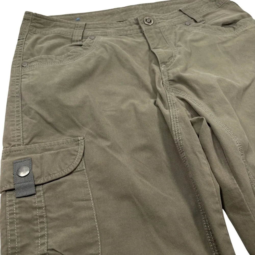Kuhl Womens 6 Short Cargo Pants Olive Green Roll Up Convertible Hiking Utility